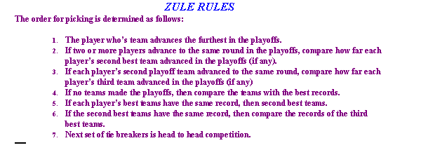 Zule Rules